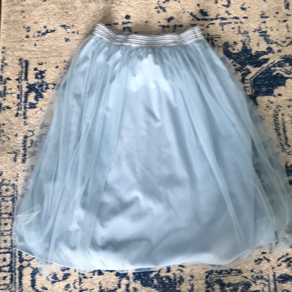 Baby blue tulle skirt